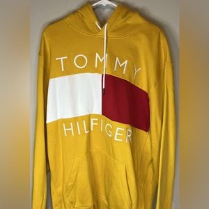 Tommy Hilfiger Men’s Long Sleeve Fleece Logo Pullover Hoodie XXL